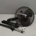 Comfort Zone 16-Inch Oscillating Pedestal Fan  3-Speed High-Velocity Cooling, Adjustable Height & Tilt, Quad-Pod Folding Base, Black  ETL Listed