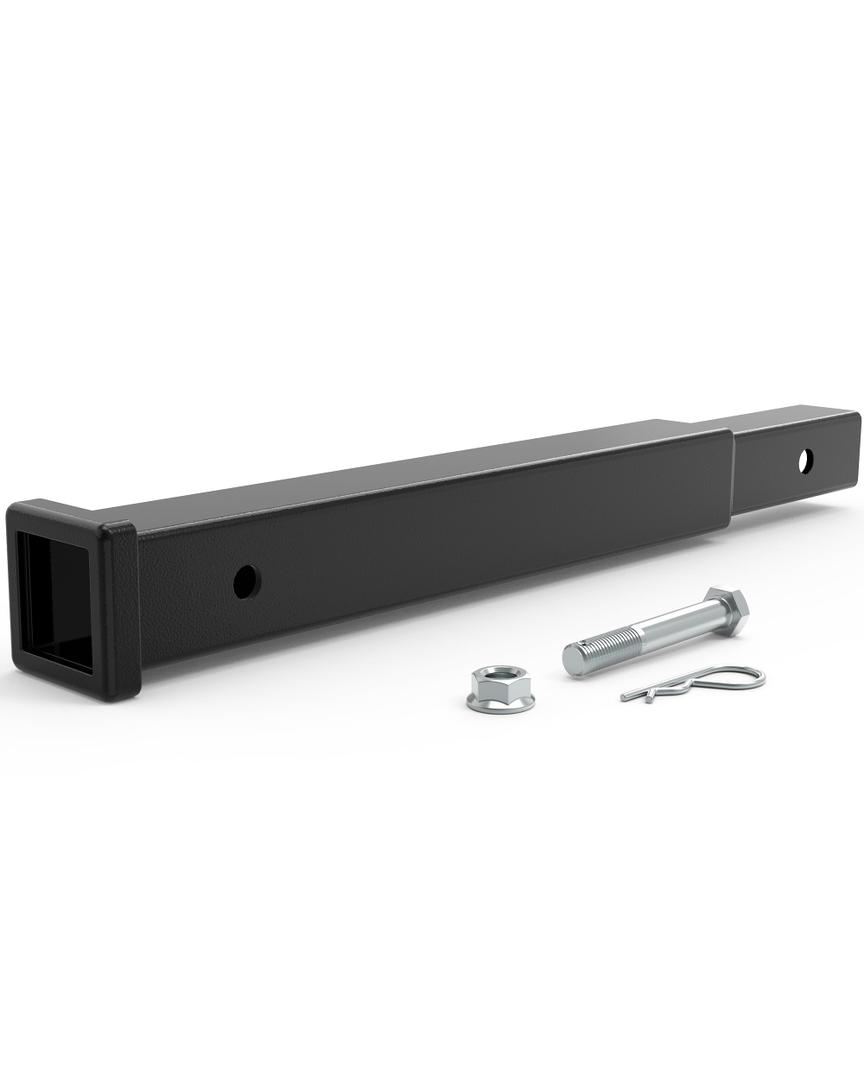 RETURE Trailer Hitch Extender for 2 inch Receiver, 18 inch Tow Extension Length 3500 Lbs GTW with 5/8" Bolt Flange Nut and Clip