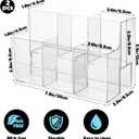 2 Pcs Drink Packet Organizer, 2-Tier Acrylic Drink Packet Organizer for Water Flavor Hydration Powdered Mixes Pantry Cabinet Counterto Kitchen Storage Holder Container