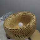 Lightinthebox Woven Bamboo Pendant Light Farmhouse Boho Chandelier Rattan Hanging Light Fixture Dome Shape Ceiling Light for Dining Room Kitchen Island Living Room Bedroom