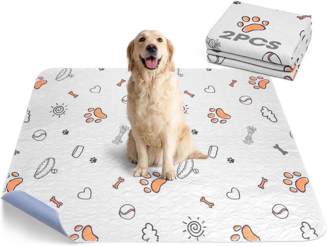 Washable Pee Pads for Dogs, 2 Pack Large 36"x41" Super Absorbent Reusable Dog Training Pads, 100% Waterproof Non-Slip Puppy Whelping Dog Playpen Indoor Pads Mat Pet Supplies Washable Pee Pads for Dogs, 2 Pack Large 36"x41" Super Absorbent Reusable Dog Training Pads, 100% Waterproof Non-Slip Puppy Whelping Dog Playpen Indoor Pads Mat Pet Supplies