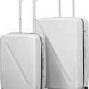 MILADA 2 Piece Luggage Sets, Hard Case Luggage set TSA Approved, Suitcase With Wheels Set 20 Inch Carry On Bag Luggage 28 Inch For Long Trip, Smoke White