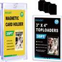 93-Pack Trading Card Protection Kit - 30 Magnetic Card Holders, 30 3"x4" Top Loaders, 30 Soft Penny Sleeves & 3 Dividers - Fits Baseball, Basketball & Versatile for Most Standard-Size Collectibles