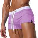 TONLEN Mens Swimwear Short Swim Trunks with Zipper Pocket, Size: Large