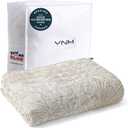 YnM King Size Linen Weighted Blanket for Adults (88x104 Inches, 50 Pounds, Palm Tree), Exclusive Smallest Compartments with Glass Beads, Extra Heavy Bed Blanket for Two Persons on Queen or King Bed, 88 in x 104 in 50 lb