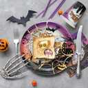 2 x Halloween Paper Plates, Halloween Party Plates and Cups With Straws, Disposable Tableware Party Supplies, Serve for 25 Guests, Spooky Pumpkin Bat Castle, 125 PCS
