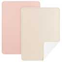 Portable Diaper Changing Pad 2 Pack Baby Changing Pad Travel, Lightweight Absorbent Baby Changing Mat 35 * 29.5 inch Diaper Bag Essentials - Apricot&Pink