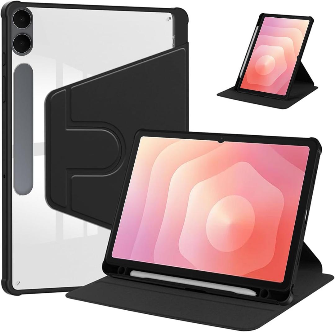 for Samsung Galaxy Tab S11 Ultra Case 14.6 inch,Auto Wake/Sleep,Multi-Viewing Angles,Slim Light Shell Cover,PU Leather+PC,Compatible with Samsung Galaxy Tab S11 Ultra,Black