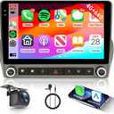 [4G+64G] Car Stereo for Chevrolet Chevy Camaro 2008-2015, Android 9 Inch IPS Touch Screen Radio with Wireless Carplay &Android Auto, GPS, Double Din, Bluetooth DSP, WiFi, FM RDS, Camera