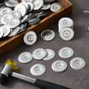 1.5 Inch Perforated Insulation Pins Self Locking Washers Flat Washer Round Galvanized Steel Plaster Washers for Wall and Ceiling (1000 Pieces)