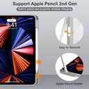 Batianda Hybrid Case for iPad Pro 11-inch 2022 4th M2 2021 (3rd Generation) / iPad Pro 11" 2nd 2020 [Built-in Pencil Holder] Shockproof Cover with Clear Back Shell TPU Bumper,Auto Sleep/Wake,Flowers