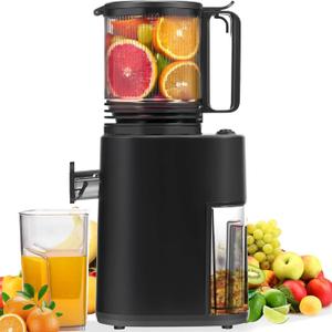 Masticating Juicer with Powerful 350W AC Motor, 5.4" Wide Feed Chute, Cold Press Slow Juice Extractor for Whole Fruits & Vegetables, High Juice Yield, AC-Black Masticating Juicer with Powerful 350W AC Motor, 5.4" Wide Feed Chute, Cold Press Slow Juice Extractor for Whole Fruits & Vegetables, High Juice Yield, AC-Black