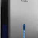 KeepGlad Dehumidifier, 98OZ Dehumidifiers for Home(1000sq.ft), Humidity Display Dehumidifier for Basement Bathroom Bedroom, Auto Shut Off, Washable Filter, Drain Hose, Timer, 7 Ambient Lights, Gray