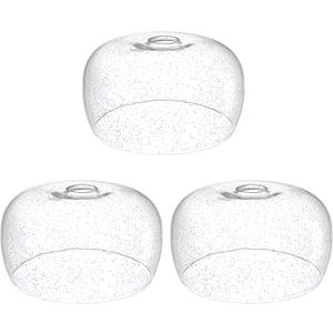 3 Pack 10" Clear Seeded Replacement Glass Shade, 1-5/8" Fitter Opening for Threaded Medium Base Socket for Pendant Light,Ceiling Light,Chandelier Light,Wall Sconce Shade 3 Pack 10" Clear Seeded Replacement Glass Shade, 1-5/8" Fitter Opening for Threaded Medium Base Socket for Pendant Light,Ceiling Light,Chandelier Light,Wall Sconce Shade