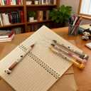 (4pcs) Cat Pens,fidget Spinner pen, 0.5 mm Gel Ink Pen, touch points for anxiety pen,Fidget Ball Stress Relief spinning pen for adults school office supplies gifts