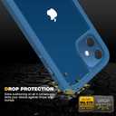 Diaclara Designed for iPhone 12/12 Pro Case, Full Body Rugged with Built-in Touch Sensitive Anti-Scratch Privacy Screen Protector, Soft TPU Bumper Case for iPhone 12/12 Pro 6.1" (Blue)