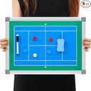 Honoson Magnetic Dry Erase Coach's Board for Tennis, Tactical Coach Board Kits Tennis Gifts Training Strategy Equipment Including Dry Erase Pen, Eraser, Magnetic Dots for Practice Strategy