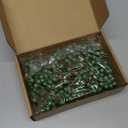 500 Pcs Artificial Holly Berries, Mini 10 mm Christmas Fake Berry with Stem Berry Picks for Xmas Tree Home Decoration Wreath DIY Craft Winter Holiday Party(Green,Glitter)