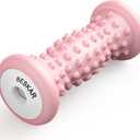 BESKAR Foot Massager Roller for Plantar Fasciitis Relief, Portable Feet Roller to Deep Tissue Muscle Massage, Foot Arch and Heel Pain, Reflexology Tool (Pink)