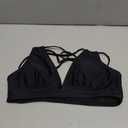 2026 Summer Plain Bra Swimsuit, High Waisted Bikini with Matching Bottom for Tankini, Black, Small