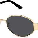 SOJOS Retro Oval Sunglasses for Women Trendy Classic Shades UV400 Protection SJ1217