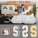 Marquee Light Up Letter S: Large 4FT Marquee Letters for Party Decoration, Alphabet Sign for Birthday Marry Me Wedding Engagement Graduation Decor, Assembly Needed