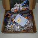 Tow Truck Building Block Set,Road Rescue Vehicle with Crane Toy Model Building Kit,City Crane Construction Vehicles Building KIt,Gifts for Kids Ages 6+