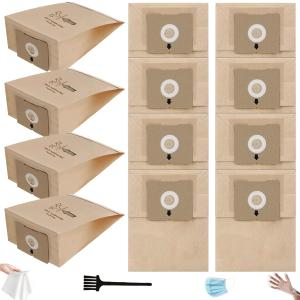 12 Pack 4122 Replacement for Bissell Zing Vacuum Bags, Dust Bags Compatible with 4122, 4122D, 1668, 1668C, 1668W, 2154A, 2154C, 2154W, 1608 & PowerForce Canister Vacuums, Replaces Part #2138425