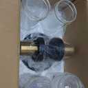 Wall Sconces Set of Two, 22" Black and Gold Bathroom Sconces with Clear Glass, Hardwired Modern Sconces Wall Decor Set of 2 Wall Light fixtures for Bathroom Mirror Living Room Hallway Bedroom