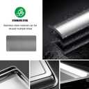 RooTrimmer 10 Pack Stainless Metal Trays, Stainless Steel Seed Starter Carry Tray for Nursery Seedling Pots Water Collection Transplantation (10.63 inch×14.17 inch, 1.18" Height)