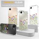 Compatible for iPhone 16e Cases with Design, Cute Transparent Phone Case for Women Girls Girly with Heavy Duty Protective Bumper (Clear Flower Floral Bouquet)