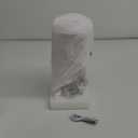 Desk Fan Bladeless, 11.8 Inch Office Fan Small, Quiet, 3 Speed Adjustment, Touch Control, Easy to Clean, Desk Fans Small Quiet, Ideal for Office, Living Room, Bedroom (White/Gold)