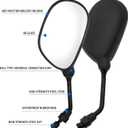ATV Rear View Mirror, 360 Degrees Ball-Type ATV Side Rearview Mirror with 7/8" Handlebar Mount for Motocycle Scooter Moped Sportsman Dirt Bike Cruiser 4 wheeler mirrors