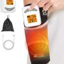 Cordless Elbow Heating Pad for Tennis Elbow Relief, 5000mAh Battery Arm Massager, 3-Level Vibration Massage, 104-140F Adjustable Temp, 30/45/60Mins Timer, Type-C Cable & Storage Bag