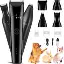 4 in 1 Dog Grooming Kit with USB-C Charging, Paw Trimmer for Small Dogs, Cats, Pet Hair Clippers Dog Nail Grinder, Cordless Hair Trimmer with 2 Speed Modes