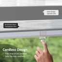 LUCKUP Cordless Zebra Blinds Roller Shades for Window-Dual Layer Sheer Blinds Light Control with Valance Day Night Privacy Light Filtering Fabric, 30" W x 72" H, Dark Grey