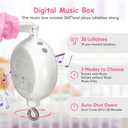 Baby Crib Mobile for Girls, Unicorn Crib Mobile with Music, Pink White Musical Nursery Mobiles, Pink Nursery Decor, Crib Mobile for Infant Baby with 6 Hanging Plush Toys, 35 Lullabies, 28 Mobile Arm