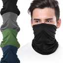 4 Pcs Neck Gaiter Cooling Face Mask Wind-proof Scarf Bandana for Men Women