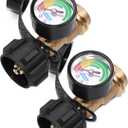 DOZYANT Propane Tank Gauge Level Indicator Leak Detector with Type 1 Connection (2 Pack), Gauge for Propane Tanks 5lb-40lb Universal for BBQ Gas Grill, Cylinder, RV Camper, Heater and More Appliances