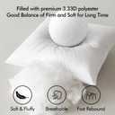 MIULEE 20x20 Throw Pillow Inserts,Set of 2 Decorative Pillow Inserts with Soft Cotton Cover,Fluffy and Cozy Indoor Square Sofa Couch Pillow Inserts White