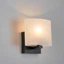 Hardwired Wall Sconces, Modern Acrylic Shade Wall Light Fixture, Black Walls Mounted Lamp with Ceramic Lamp Holder, Classic E26 Bulb Walls Lighting for Bedroom, Living Room, Hallway No Bulb Included (Black - 1 Pack)