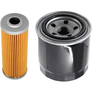 Oil Filter M806418 & Fuel Filter MIU804763 M801101 Kit Compatible with John Deere 1023E 1025R 1026R 2305 2320 755 855 Utility Tractors HPX-Diesel Gator X495 X595 X740 X744 X748 X750 Front Mower