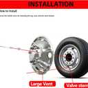 19.5" Stainless Steel Wheel Simulators,2Pcs Front Wheel Only,10 Lug 5 Vent Holes Hubcaps,Bolt-on Wheel Cover Compatible with Ford 2005-2025 F450/F550