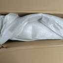 Solid Wood Dining Chair, Mid Century Dining Chair, Upholstered PU Leather Chair with Wide Curved Backrest, Chair for Dining Room, Kitchen, Walnut Finish (1-Pack)