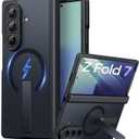 Vihibii for Samsung Galaxy Z Fold 7 Case with Stand, Compatible with MagSafe, Full Lens & Hinge Protection, Front Screen Protector, Military Grade Rugged Phone Cover Case for Galaxy Z Fold 7, Black