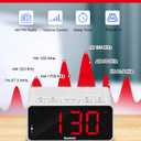Digital Alarm Clock Radio with AM/FM Radio, Multi-Colors 1.4” LED Digits, Preset, Sleep Timer and Clear Display with Dimmer for Bedroom Bedside, Outlet Powered with Battery Backup (White C)