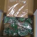 Christmas Tree Place Card Holders  Set of 12 Mini Green Table Number Stands for Xmas Party, Winter Wedding, Holiday Dinner & Buffet Food Labels