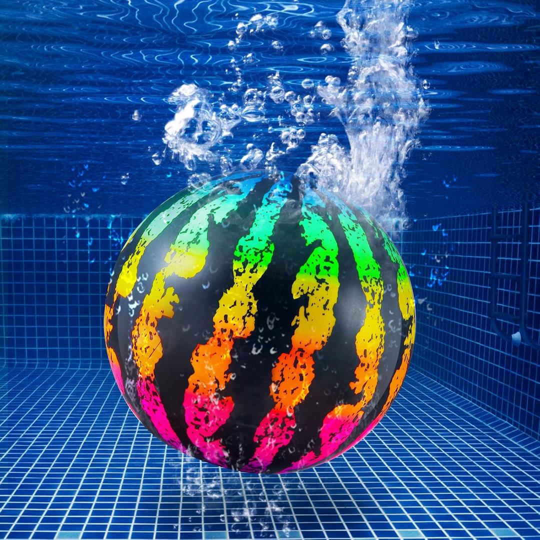 Hiboom Swimming Pool Diving Balls Underwater, Pools Toys Ball with Water Filling Adapter for Under Water Passing, Dribbling, Diving and Pool Games for Teens, Adults(Multi Color Style)
