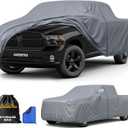 Ram 1500 Truck Cover Custom Fit 2009-2026 Crew Cab Short Bed(5.7'-6.4',NO Fit RHO) with Door Zipper, 10 Layers Outdoor Heavy Pickup Truck Cover Waterproof All Weather, Wind Dust Sun Protector.