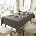 HX&OD Rectangular Tablecloth Cationic Fabric Waterproof Stain Resistant Wrinkle-Resistant for Home/Decoration/Party/Buffet/Wedding/Dining Room/Camping (Dark Brown)
